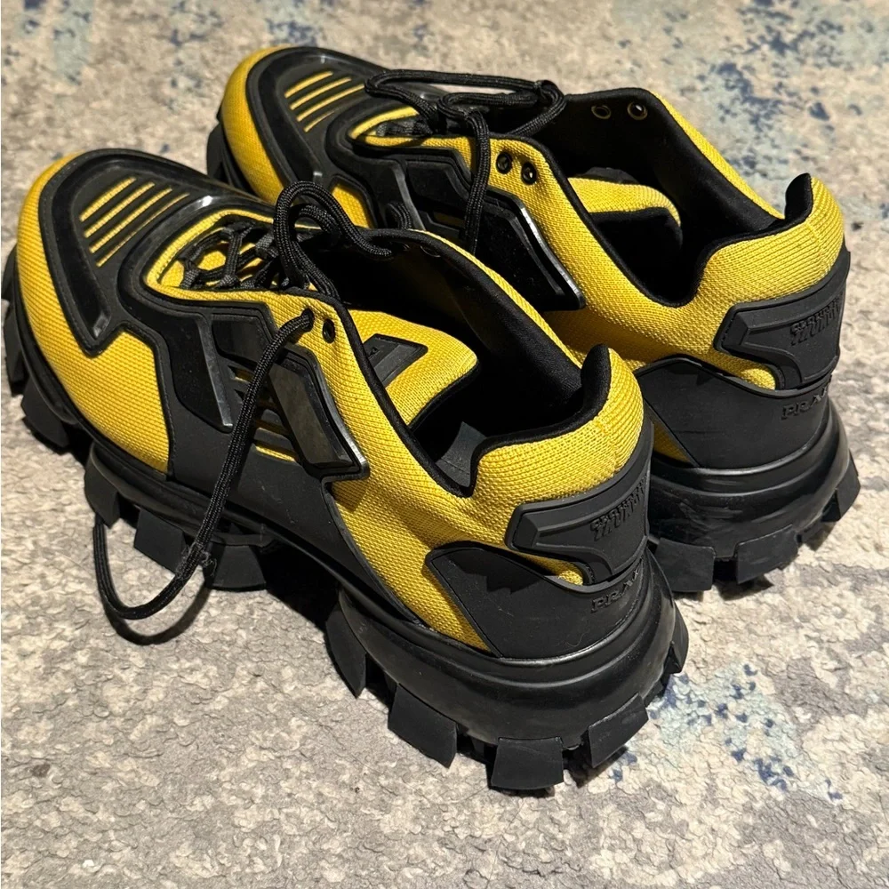 $1200 Prada Mens Cloudbust Thunder Sneakers Yellow  46 US 12 - Picture 2 of 8